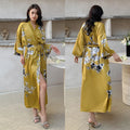 Kimono Long Femme Jaune