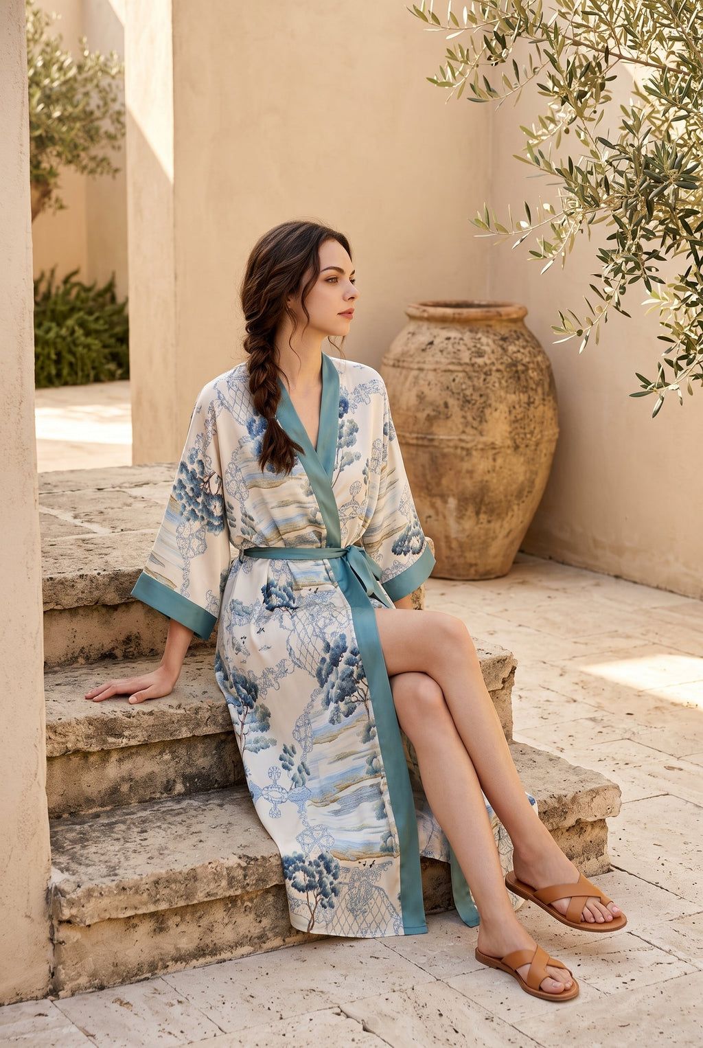Kimono femme Elaria porté