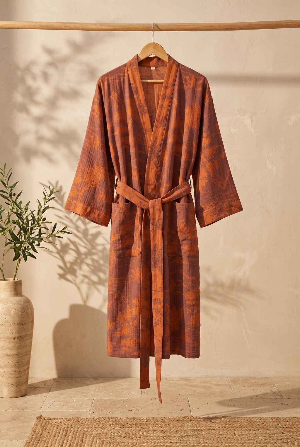 Kimono homme Kenji rouille sur portant